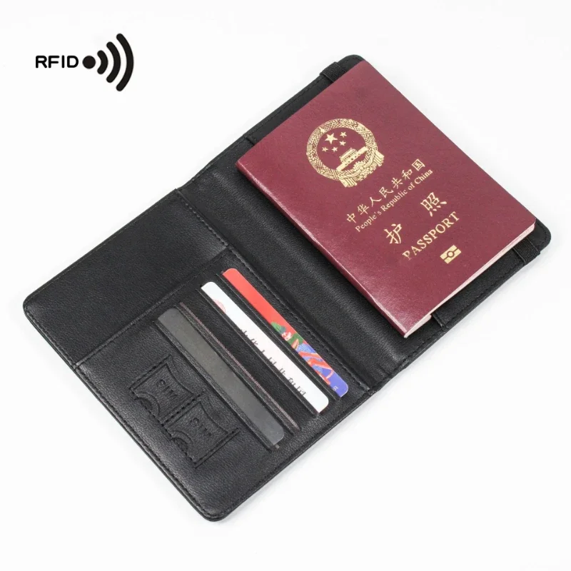 غطاء جواز سفر من البولي يوريثان RFID مقاوم للماء لتذاكر الهواء وبطاقات الهوية الائتمانية ومحفظة سفر وحامل جواز سفر متعدد الاستخدام وحقائب حماية منظمة