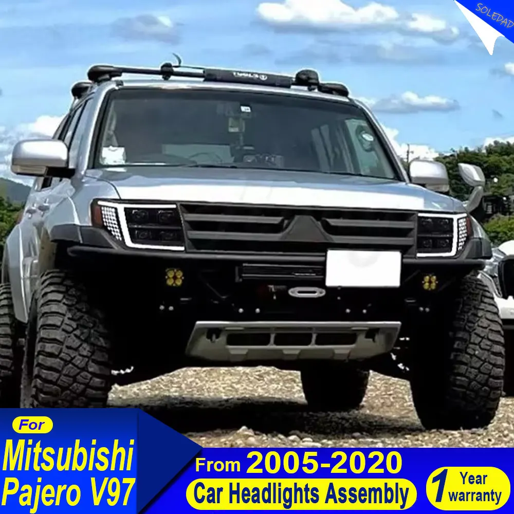 

LED HeadLamp For Mitsubishi Pajero V97 V93 V95 V98 2006-2021 Montero Headlight Assembly Running Front Light DRL Sequential