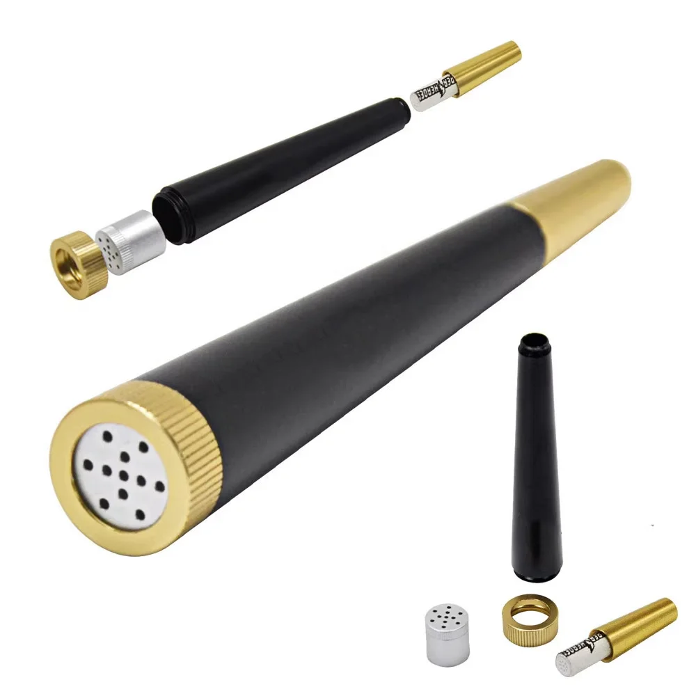 Removable Metal Cone Herb Smoking Pipe with Activated Carbon Filter Mouth Tips Dry Burning Tobacco Pipes Smoking Accessories view 3
