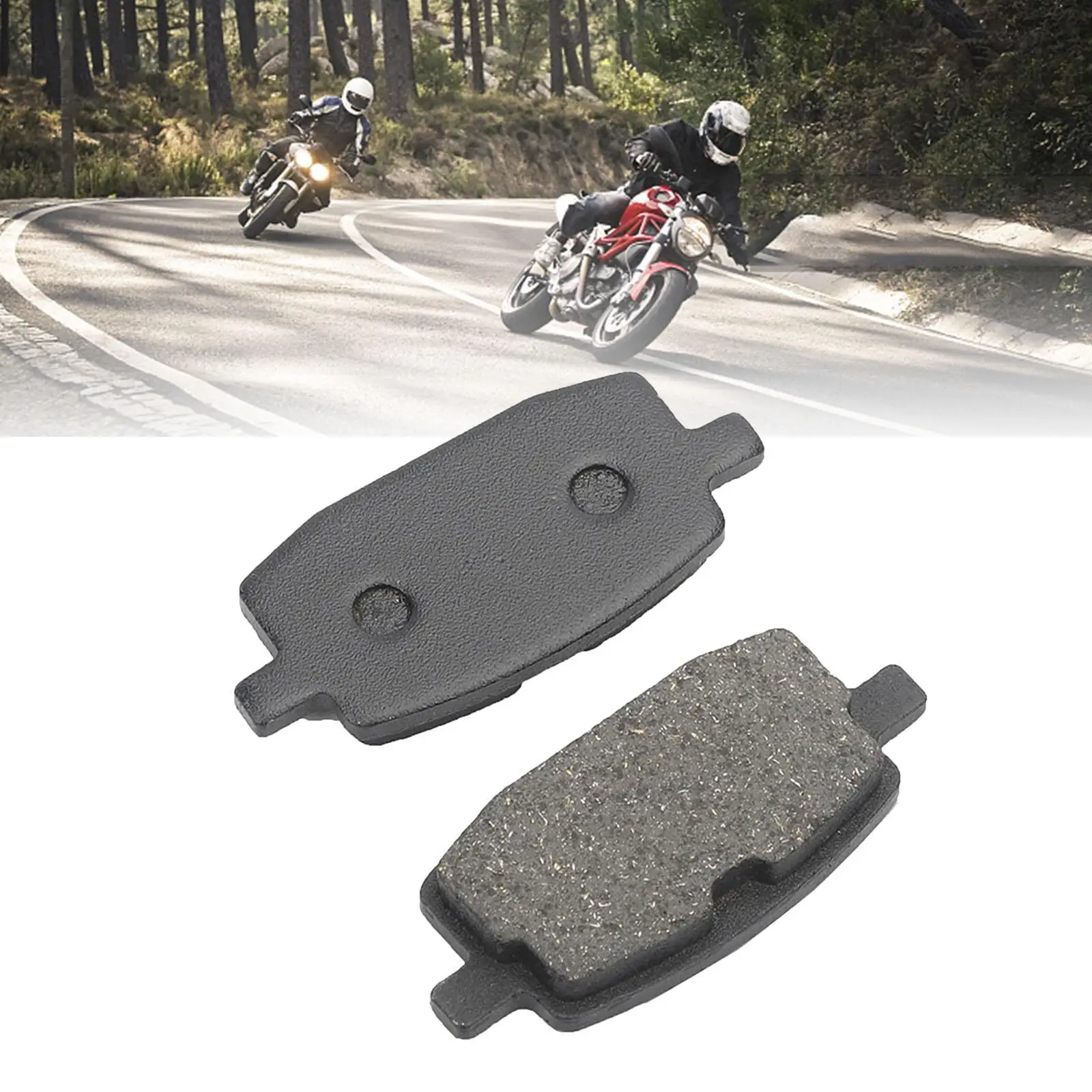 

2Pcs Brake Pads Compatible Replace Parts Lightweight Sturdy Professional Easy Installation Accessory Black for 49cc 50cc
