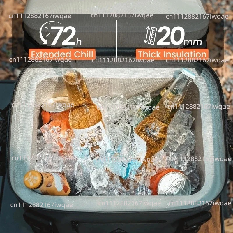 Suitable for camping, car travel, picnic, insulated ice box, portable beverage cooler bag - view 3