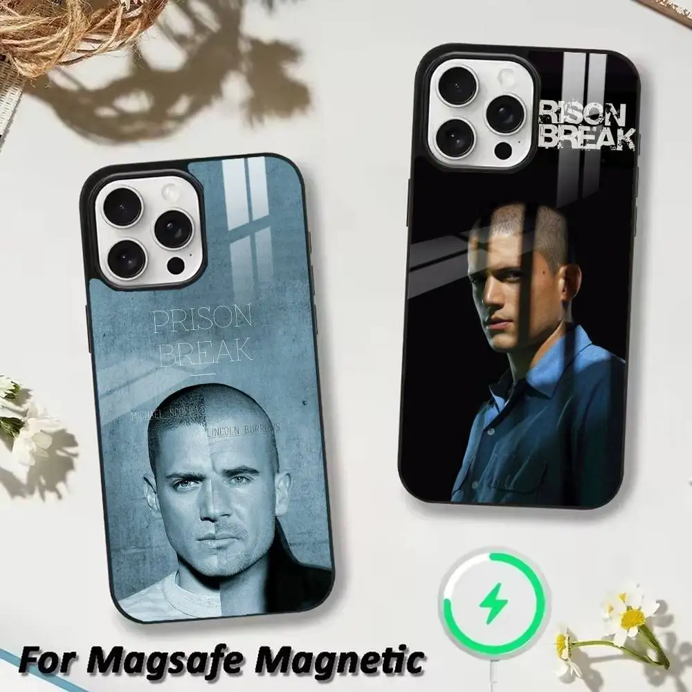 

P-Prison Break TV Series Phone Case For iPhone 17,16,15,14,13,12,Plus,Pro,Max for Magsafe Magnetic Wireless Charging