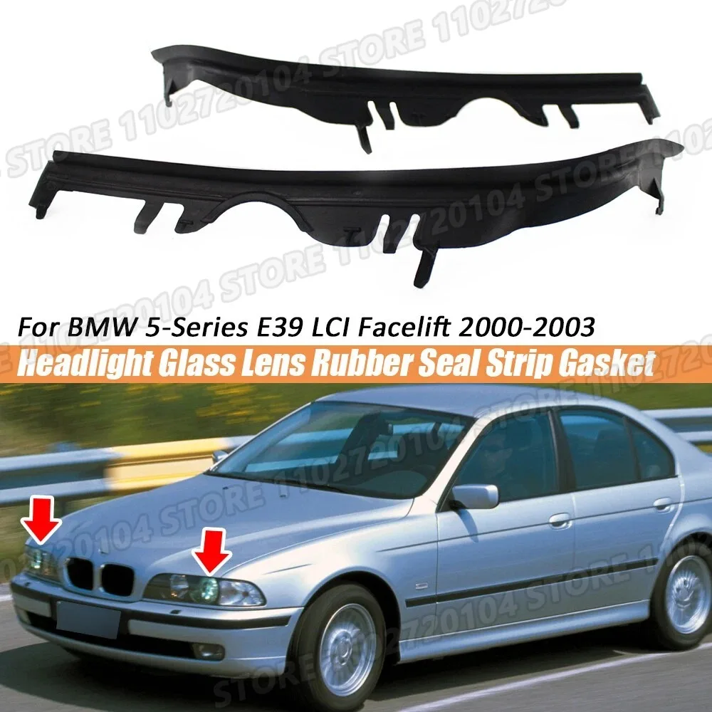 

Резиновая прокладка/уплотнитель верхнего уплотнителя фары для BMW 525i 528i 530i 2000-2003 гг., артикулы 63126908405, 63126908406