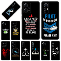 Drone Airplane Pilot Black Phone Cases for Xiaomi 12S 12T 12 13 Lite Mi CC9 Redmi A1 A2 12C Note12 Pro 4G 5G Plus Fashion Cover