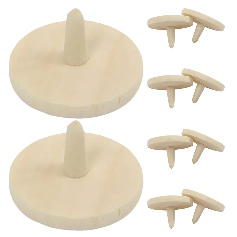 10 قطعة علامات كرة جولف خشبية تصميم دائري قوي مظهر طبيعي قابلة لإعادة الاستخدام إكسسوارات الغولف أدوات كرة الغولف ماركر أداة #1