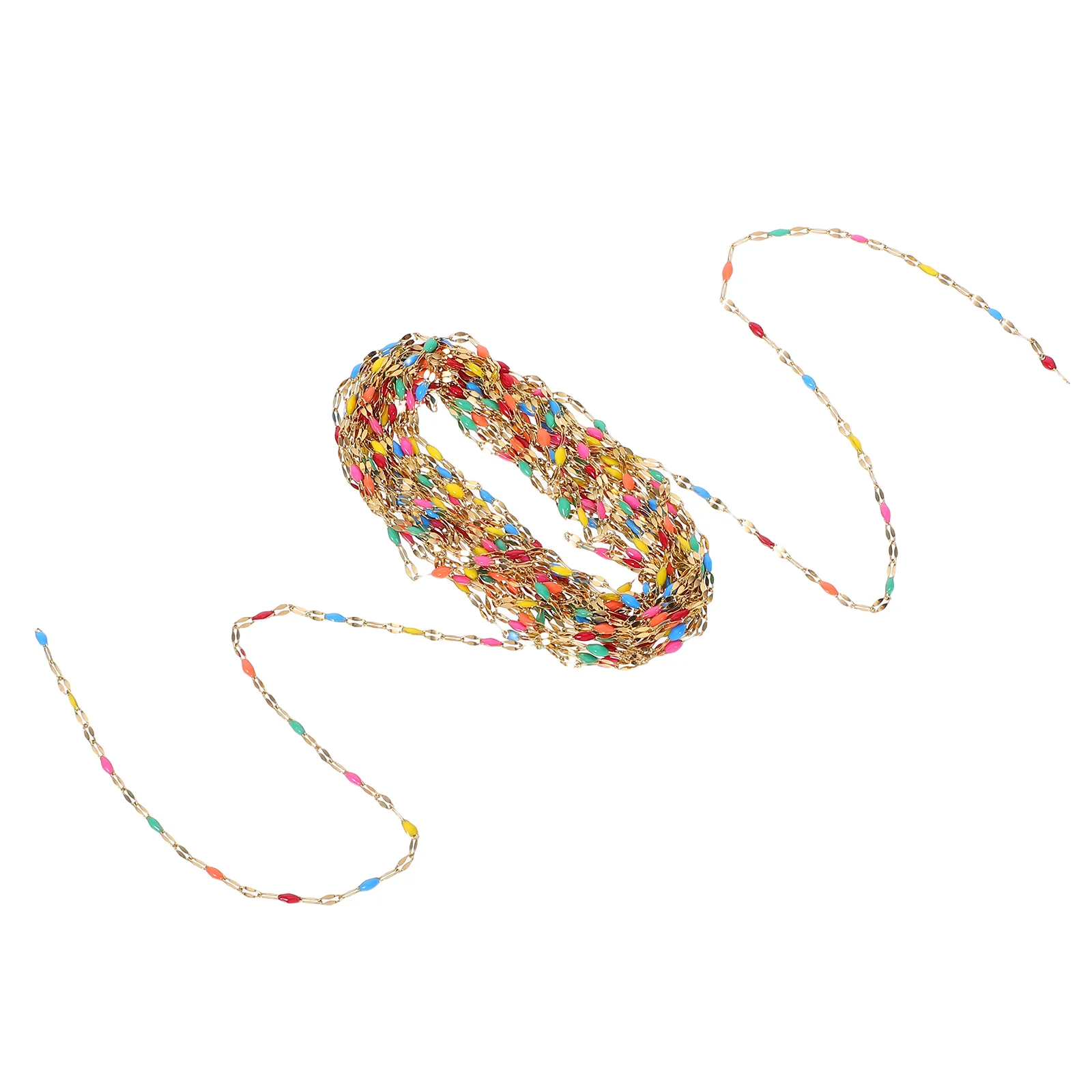 Stainless Steel Chain Gold Plated Enamel Bracelet Chains for Jewelry Making Supplies Necklace Jewelry Making Supplies Bracelet
