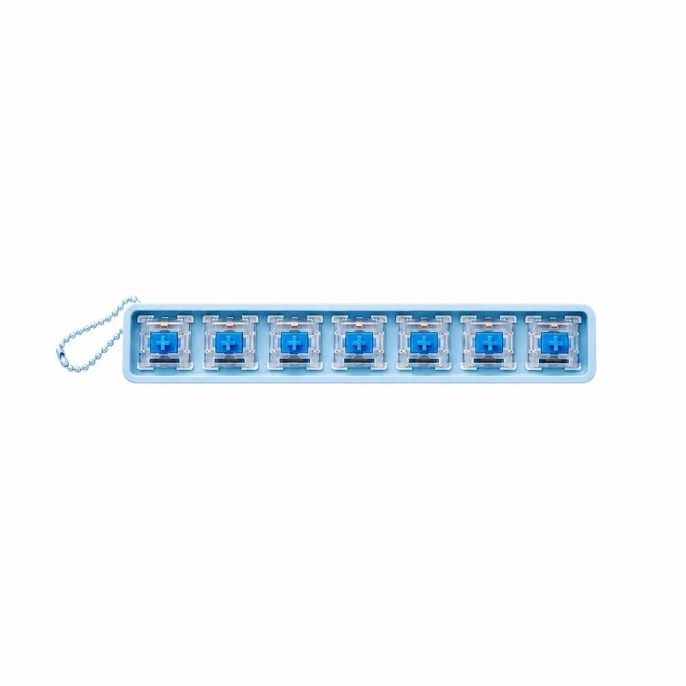 1-7Key Keyboard Fidget Clicker Toy Clicky Switch Keychain Attachment Mechanical Fidget Keychain Relaxing Button Keycap Fidget