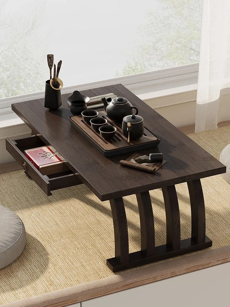 Small table with bay window Chinese-style kang table home nanzhu tatami table,small coffee table, low table for studyin onthebed