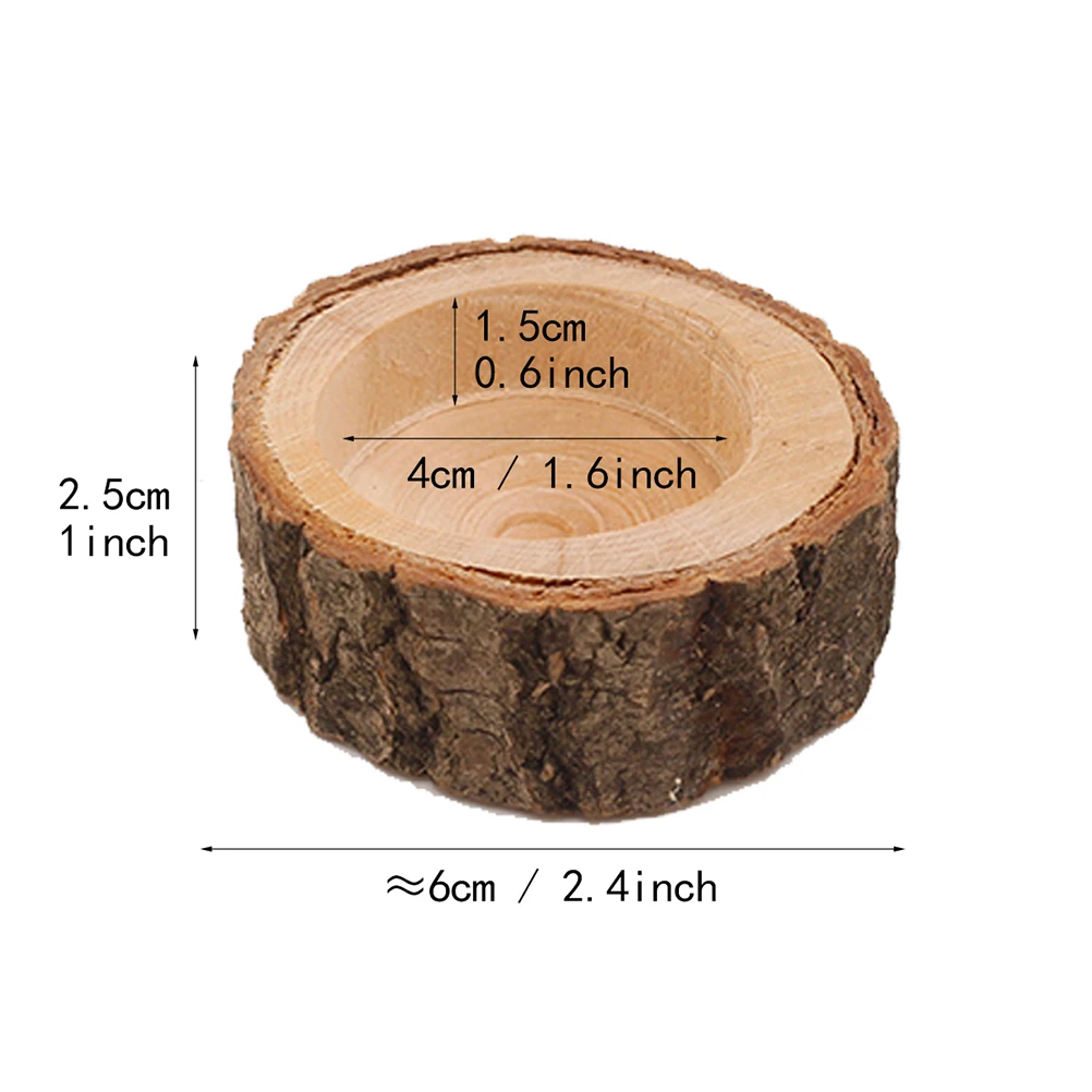 

2pcs Wooden Candlestick Holder Desktop Adornment Elegant Decoration Stylish Wooden Stand Home Party Wedding Xmas
