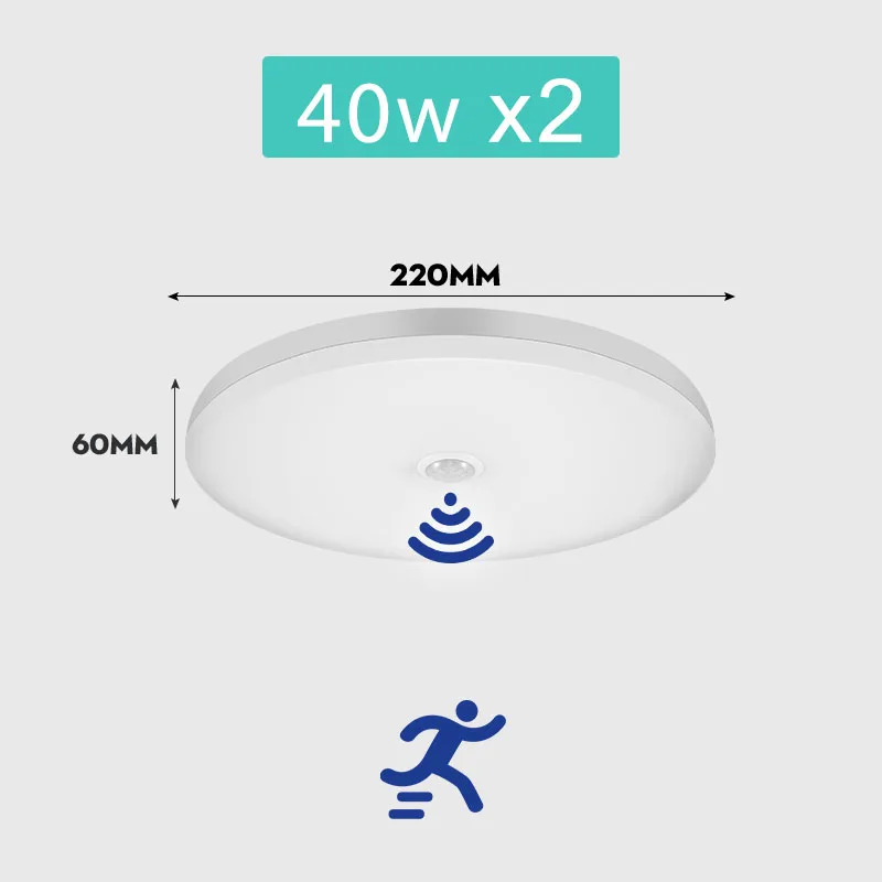 Bewegungsmelder-Deckenleuchten, LED-PIR-Deckenleuchte zum Aufhängen, für Heimbeleuchtung, Zimmer, Flure, Korridor, Treppe, Nachtlicht, Smart
