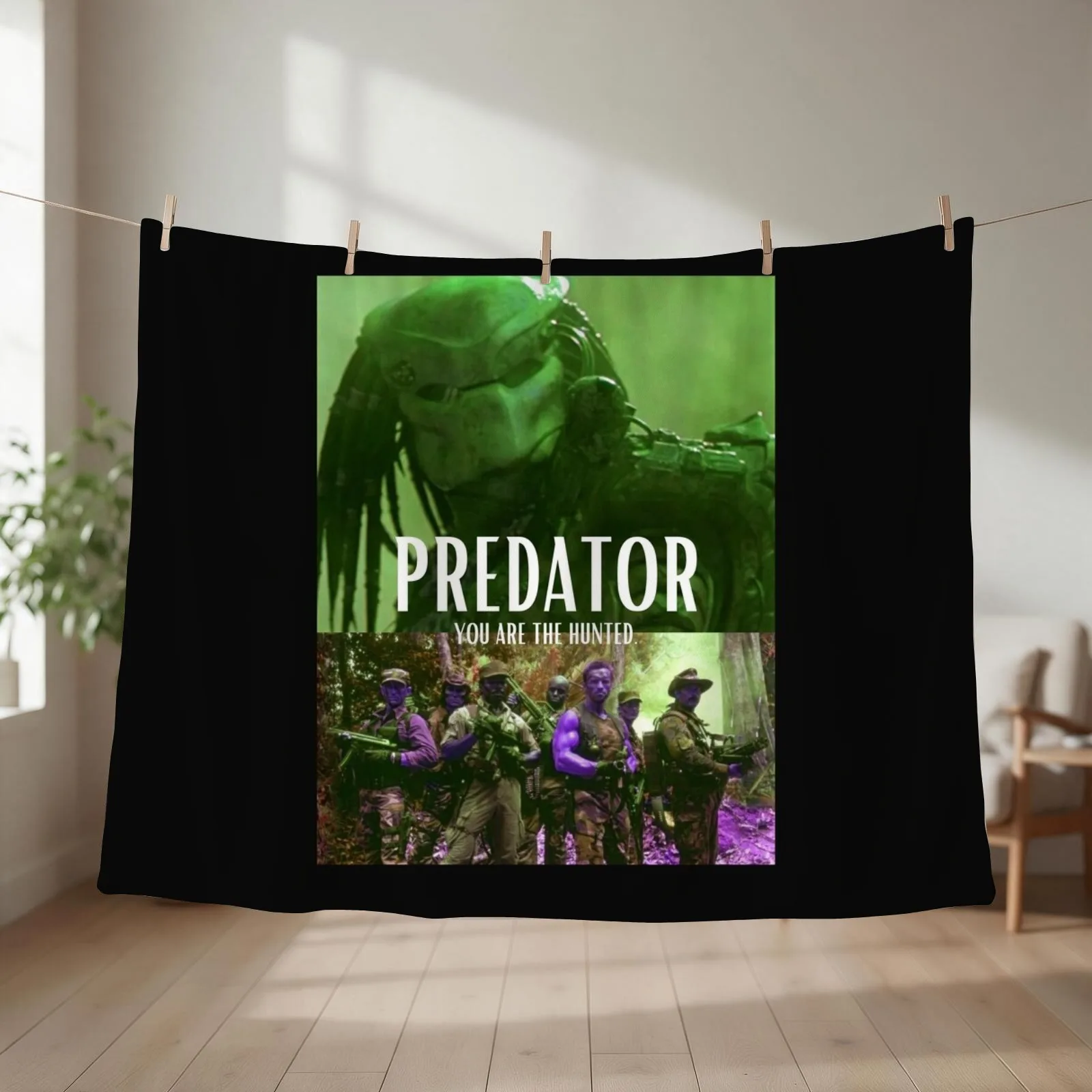 Predator You are the Hunted Throw Blanket couch cozy soft plush fuzzy picnic outdoor blanket