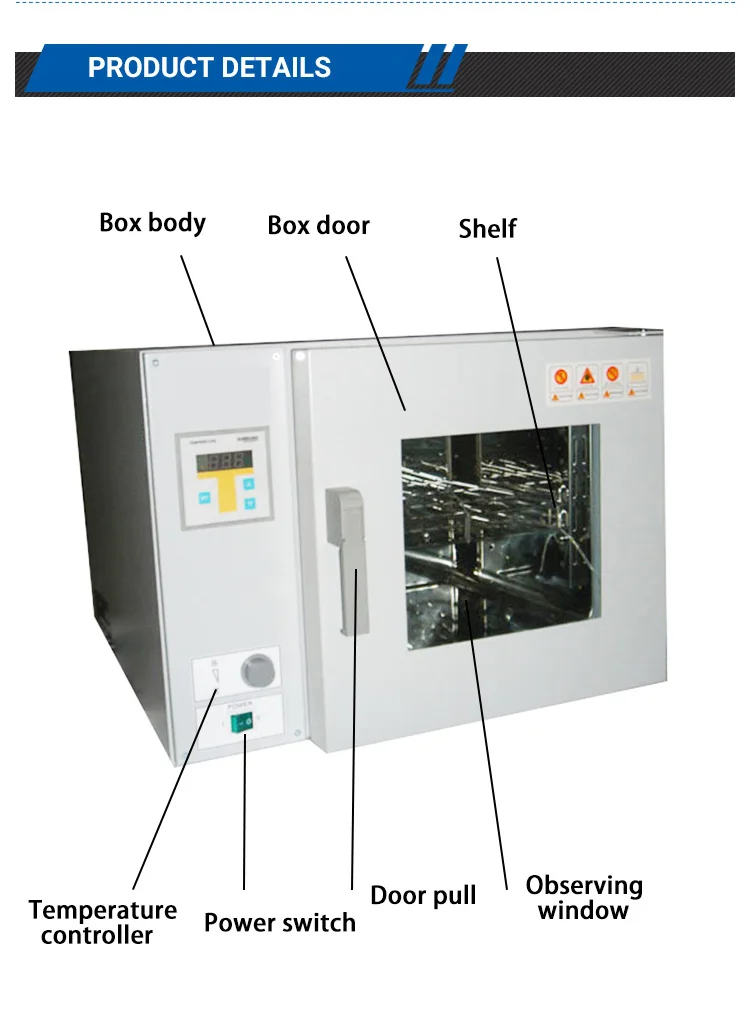 Lab Drying Equipment DGG-9023A +10~200C 25L Drying Oven Hot Circulating Air Drying Oven Machine For Labaratory