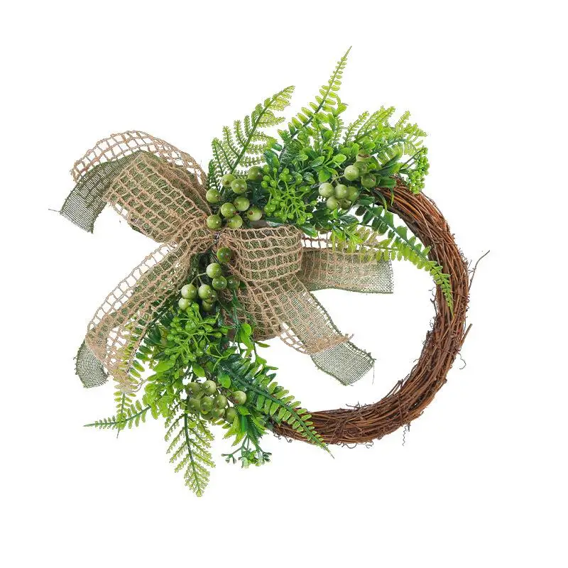 

Simulation Plant Pastoral Style Hanging in Front of Door Green Pod Green Plant Garland Dead Branch Rattan Ring Door Hanging