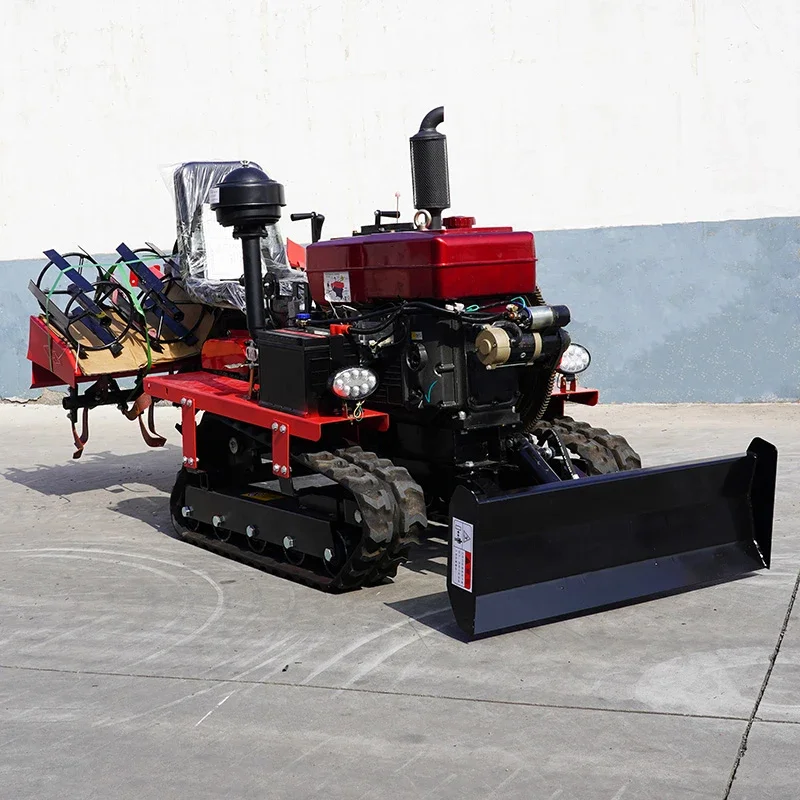 25HP 35HP Mini Crawler Tractor Small Tiller Cultivator  Rotary Tiller for Farmland Operation Diesel-powered
