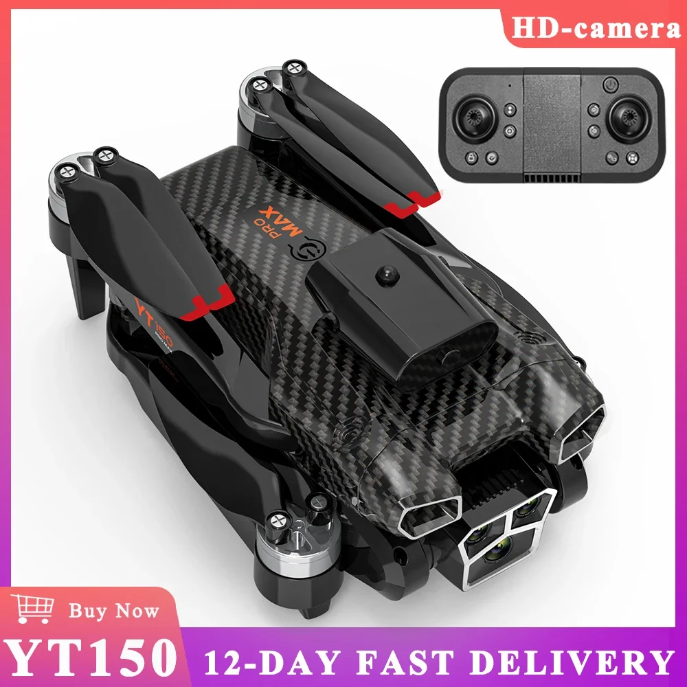 YT150 UAV 4K HD three-camera optical flow positioning 360° obstacle avoidance remote control folding drone with camera aircraft