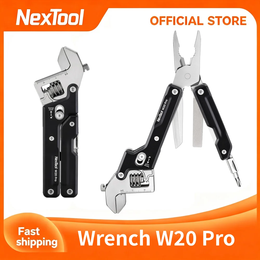 Nextool W20 Pro Wrench 12 in 1 Adjustable Wrench Multitool Pliers Portable EDC Pocket Tool for Outdoor Home Repair