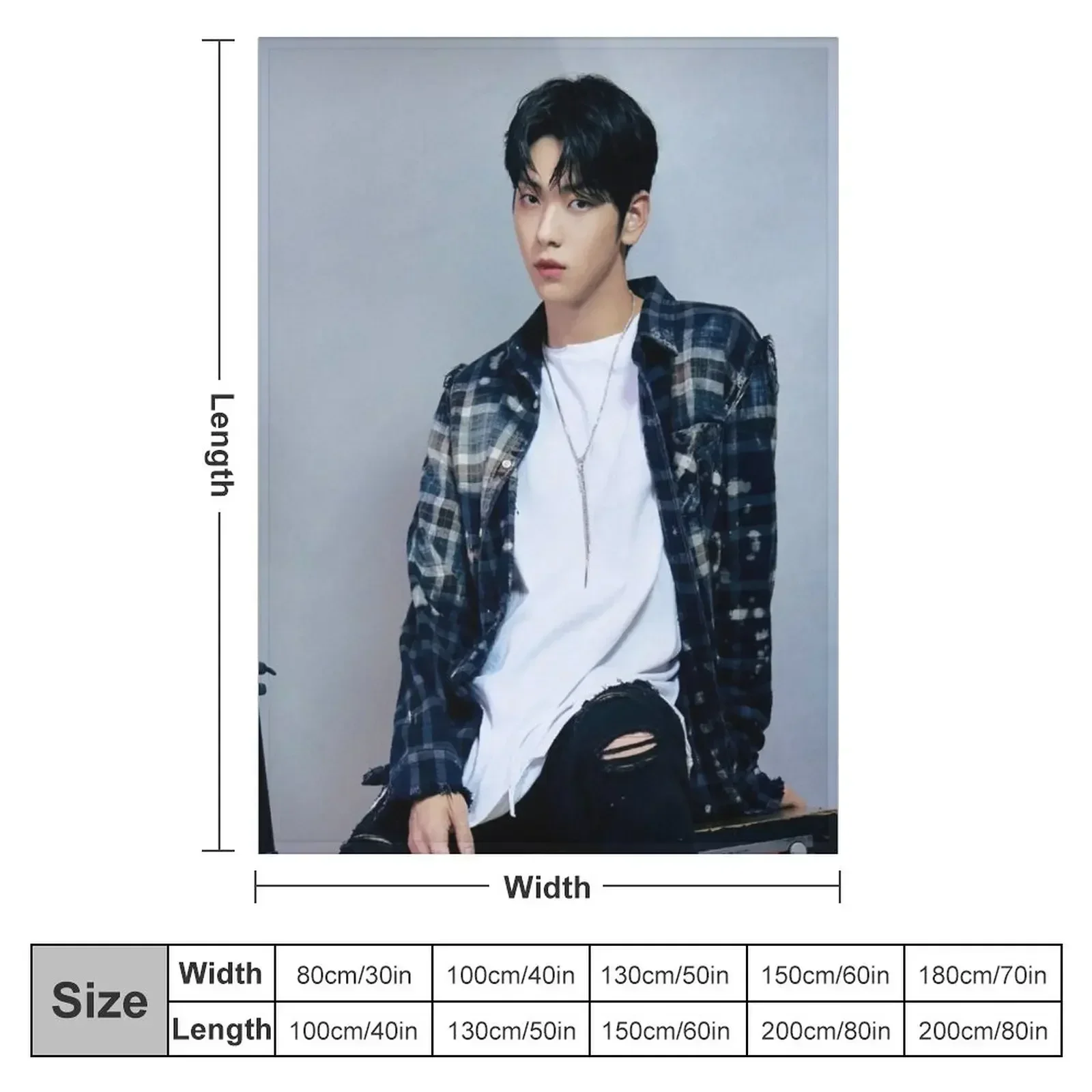 soobin Throw Blanket Weighted Designers Soft Plaid Blankets