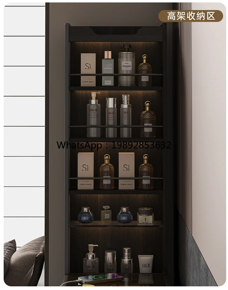 YFY Italian Minimalist Corner Dressing Table Large Capacity Storage Cabinet Against The Wall Small Apartment Bedroom