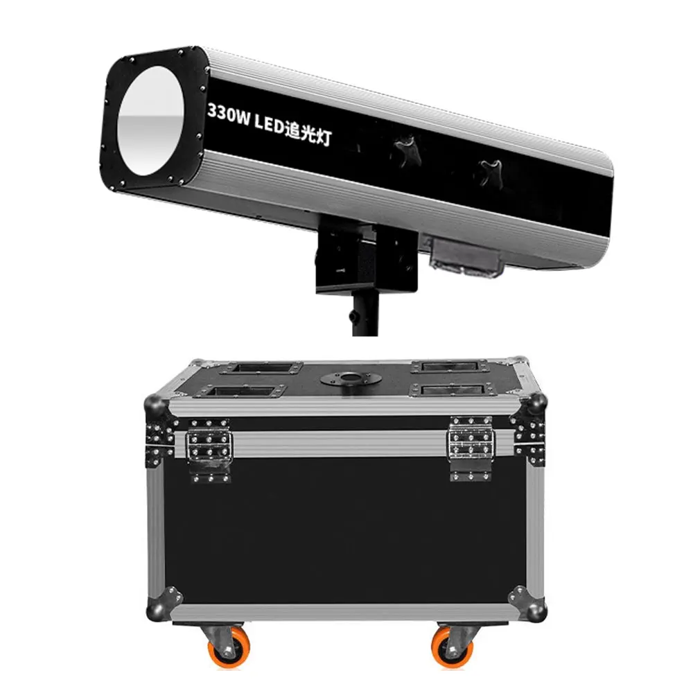 LED 330W Follow Stop Lights With Flight Case DMX 512 Beam Zoom Lighting 5 Color With Gobo For DJ Disco Theater Wedding Party