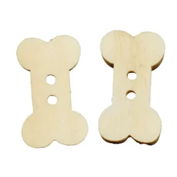 Wood Sewing Buttons for Crafts, 2 Holes, Bone, Natural Color, DIY, Scrapbooking Accessories, 100Pcs