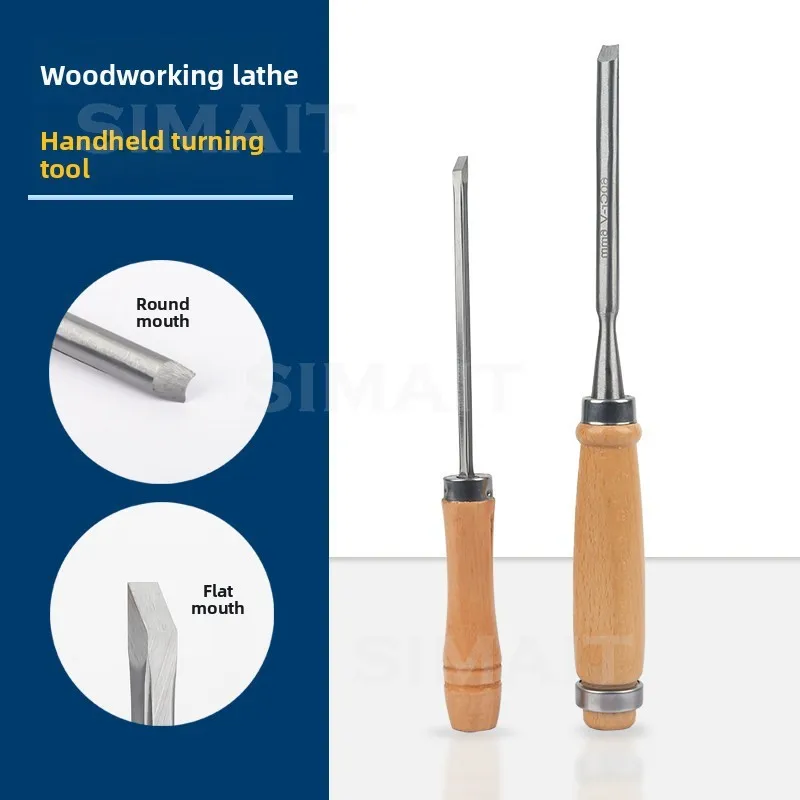 Miniature Woodworking Lathe Handheld Chisel, Lathe, Flat Knife, Semicircular External Knife