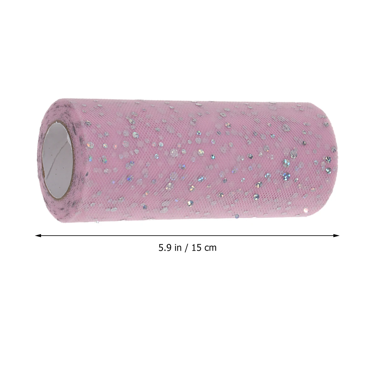 

6 X 25yd Pink Sequin Tulle Roll Spool Nylon Gauze Wedding Party Gift Wrap Decoration Tutu Skirt Banquet Tulle Roll