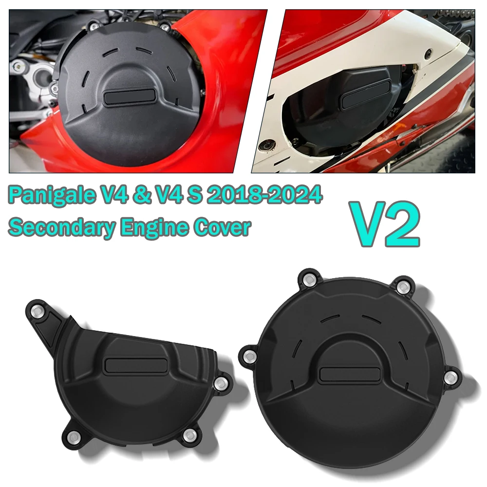 Accesorios Para Moto For DUCATI Panigale V4 & V4S 2018-2024 Engine Guard Moto Engine Cover Protection Carenados Alternator Cover