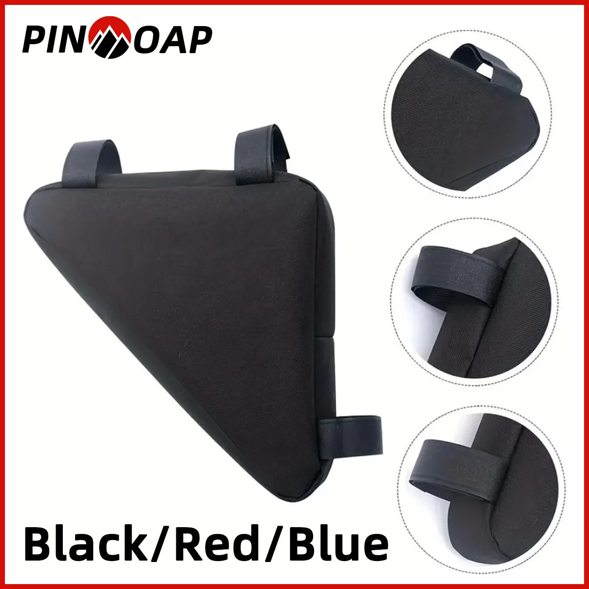 

PINMOAP 1PC Bicycle Triangle Bag Detachable Storage Lightweight Large Capacity Storage Essential For Storing Cycling Equipment