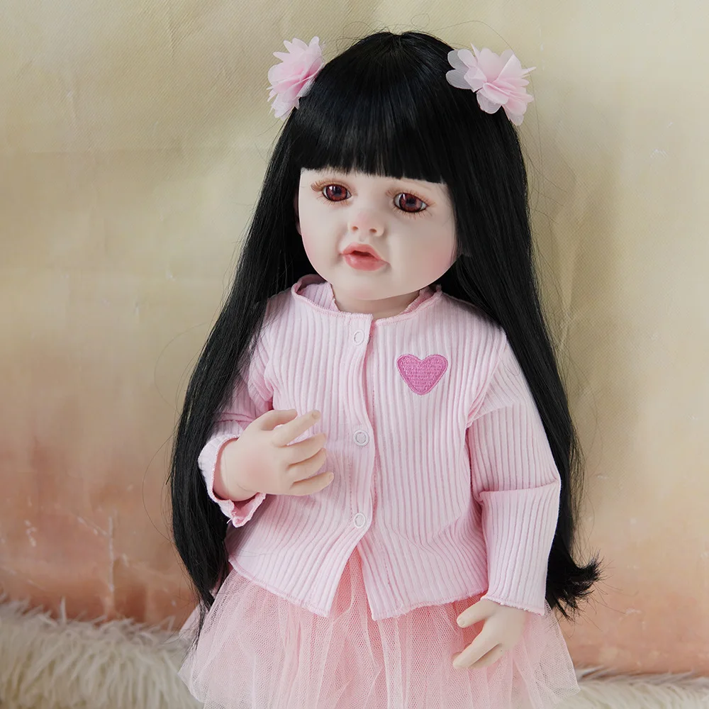 55cm 리본 인형 시뮬레이션 비닐 아기 장난감, 어린이 선물, 축제 선물