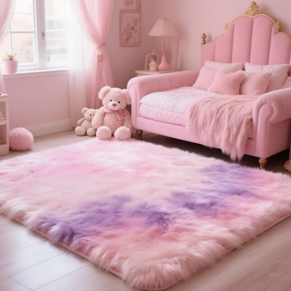 

VIKAMA Anti - static Silk - Wool Living Room and Bedside Mats, in Modern and Simple Style, are Soft, Comfortable, Lightweight