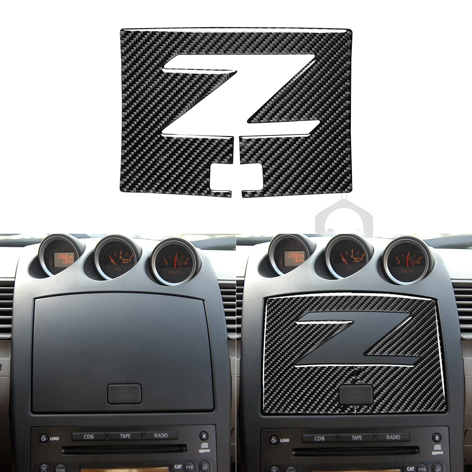 

Для Nissan 350Z Z33 2003-2009 Refit чехол из углеродного волокна для навигации дверной приборной панели декоративные фотонаклейки