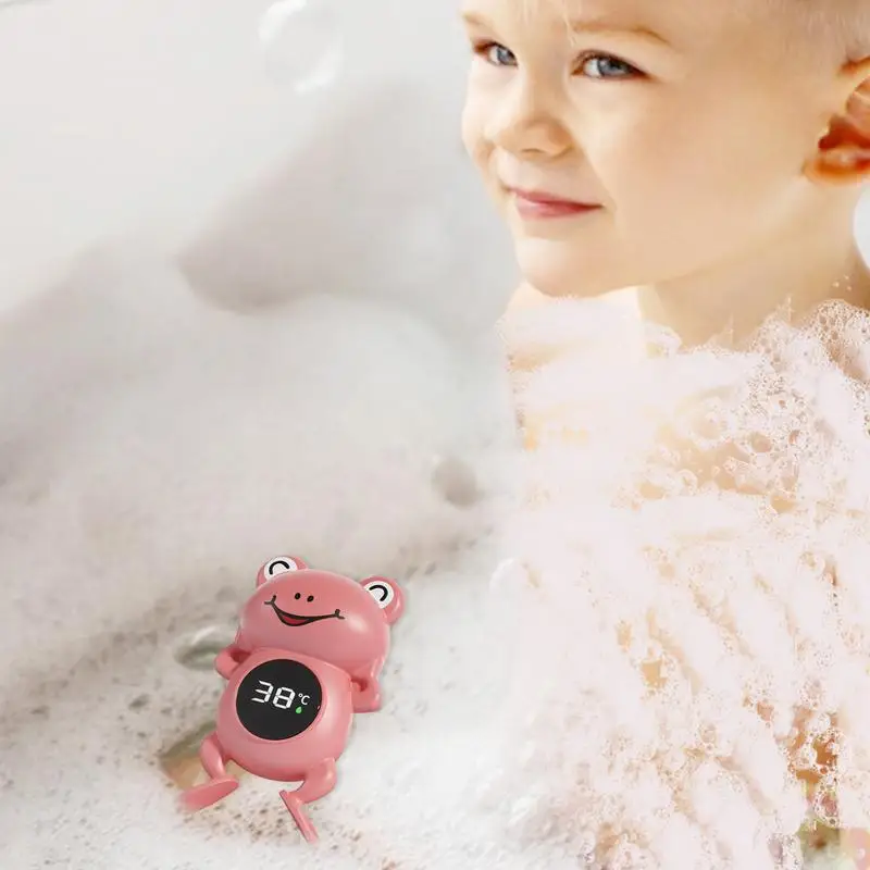 Baby Bath Thermometers Cute Cartoon Frog Waterproof Baby Bathtub Thermometers Type-C Bath Tub Thermometers For Family Friends