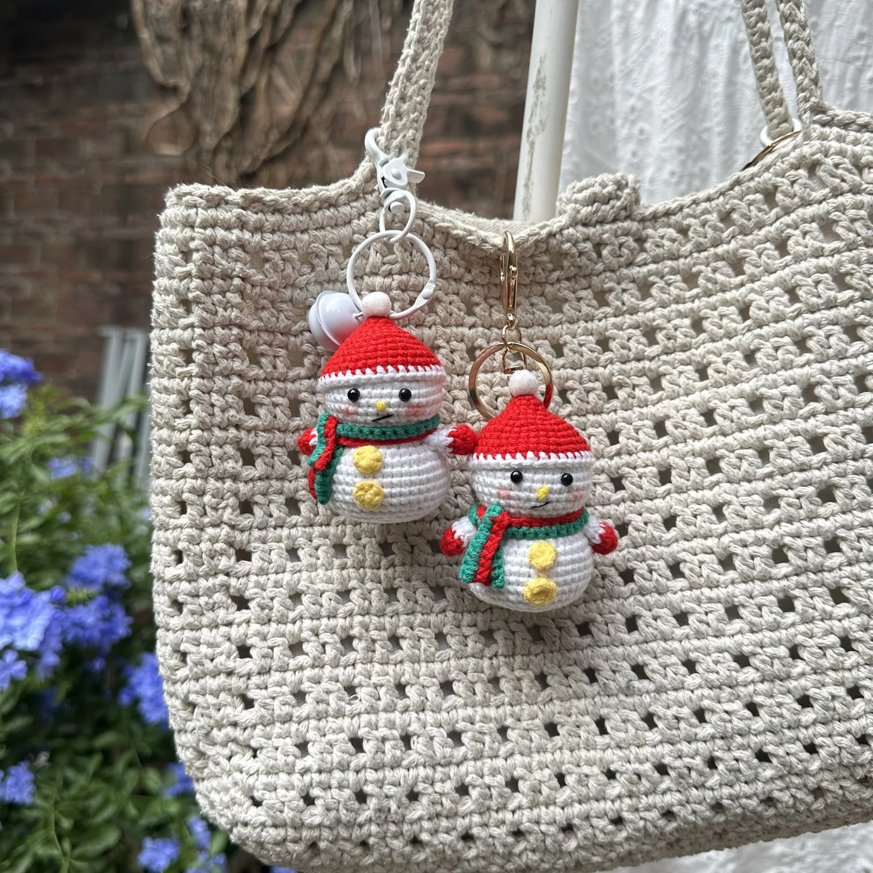 دمية كروشيه جودة القطن الانتهاء من الكروشيه ثلج زخرفة الكرتون اليد المنسوجة الدمى زخرفة لطيف غرفة ديكور مكتب الزينة