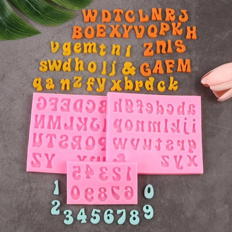 1Pcs Alphabet Letter Number Silicone Sugarcraft Mold Cupcake Chocolate Fondant Cake Decorating Tools