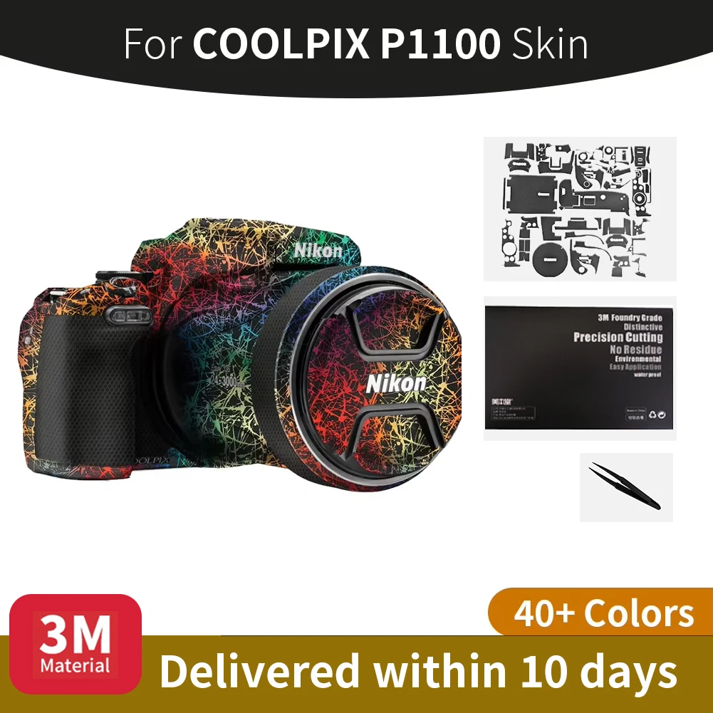 Pour Nikon COOLPIX P1100 peau, autocollant d'appareil photo Nikon P1100, film de protection résistant aux rayures, protection à couverture complète Pour Nikon COOLPIX P1100 peau, autocollant d'appareil photo Nikon P1100, film de protection résistant aux rayures, protection à couverture complète