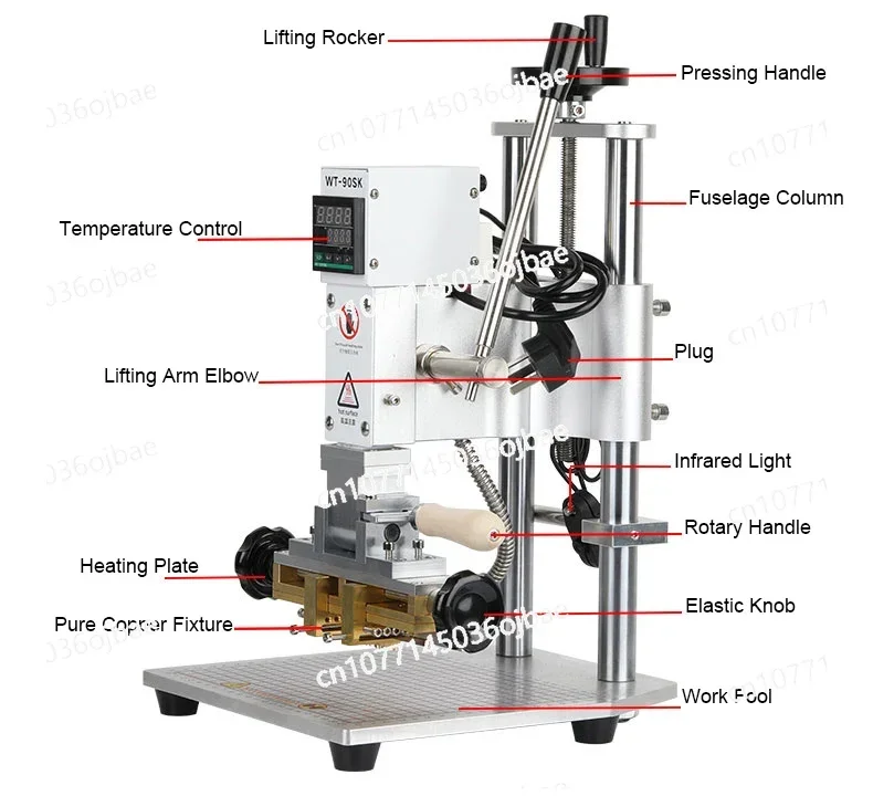 Leather Paper Hot Stamping Foil Machine, Leather Embossing T-slot Book Leather Hot Stamping Machine