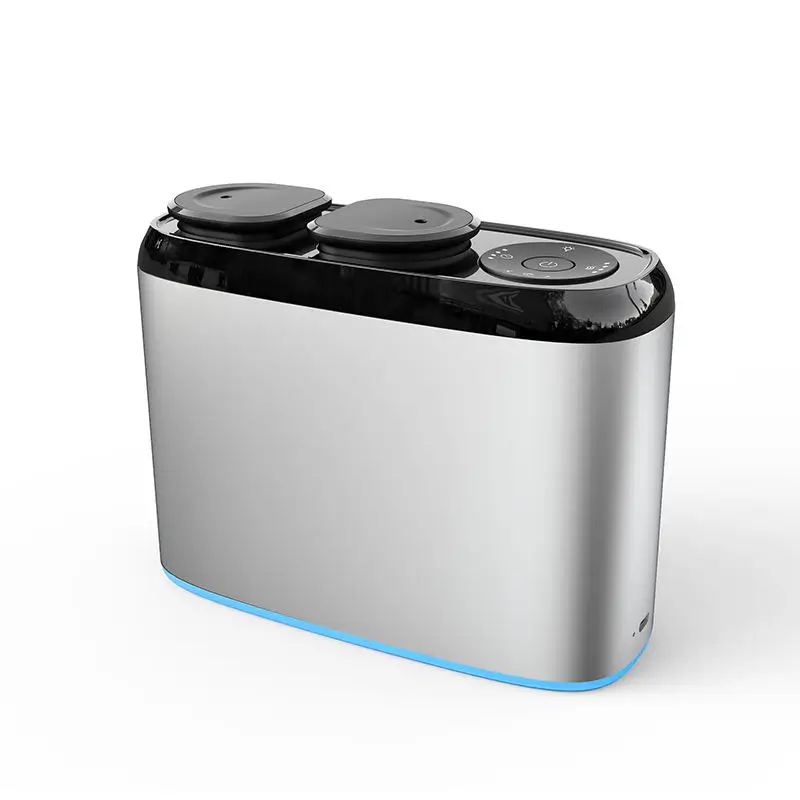 OME Fragrance Oil Aroma Diffuser Essential Oils Dual-Head App-Controlled Battery-Powered Metal 2x50ml Waterless Air Purifying