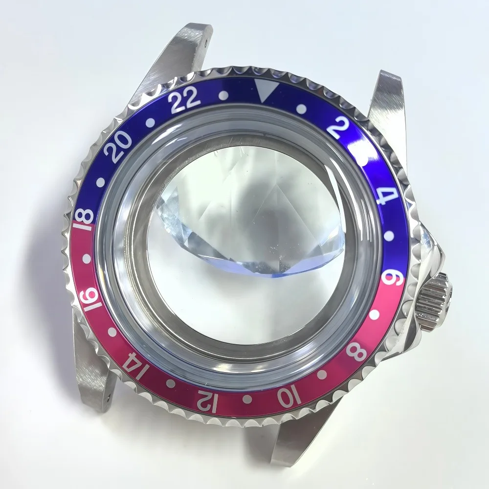 حافظة ساعة من الفولاذ المقاوم للصدأ 40 ملم متوافقة مع حركة NH35 28.5 ملم قرص مقاوم للماء أجزاء ساعة عصرية لساعات مخصصة
