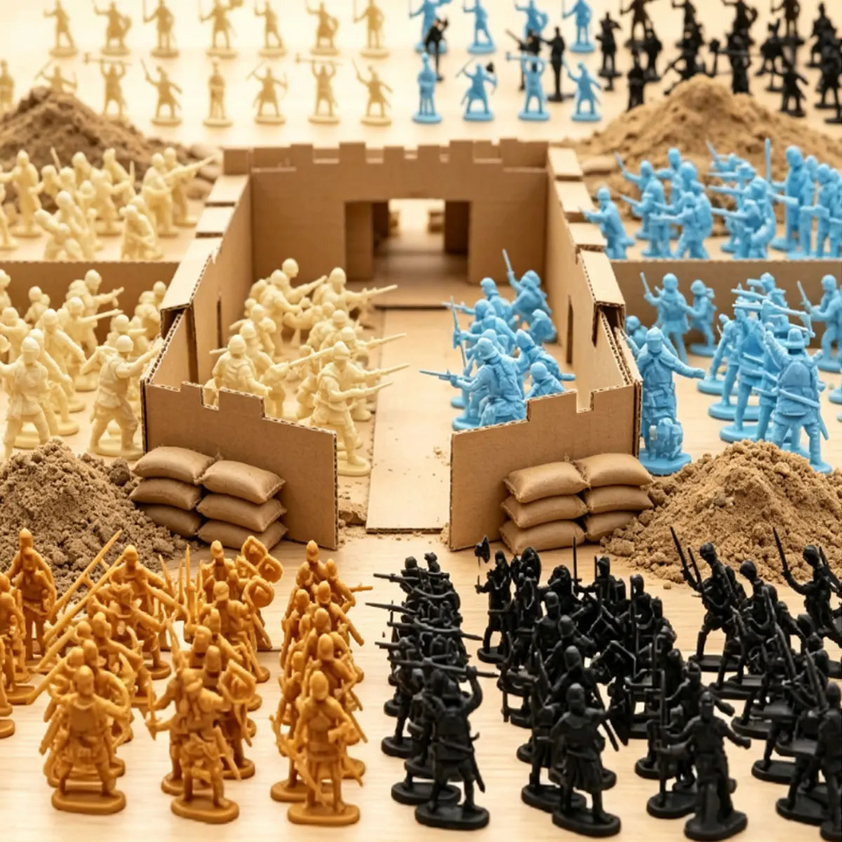 24 Stück realistische Mini-Mittelalter-Soldatenfiguren mit exquisiten Details – zufällige Stile, ideal für Diorama ZSY