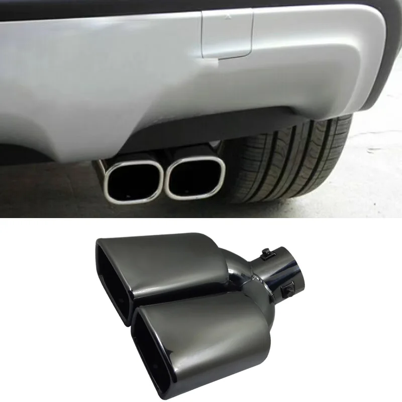 

Universal Gloss Black Bend Car Exhaust Tip Nozzle Muffler Pipe TailPipe Stainless Steel Exhaust System Accessories Inlet 60mm