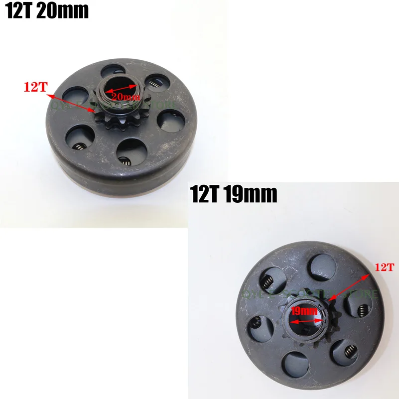 19mm 20mm centrifugal automatic clutch  12T  for 35#Chain  GO Kart Fun kart mini bicycle engine chain