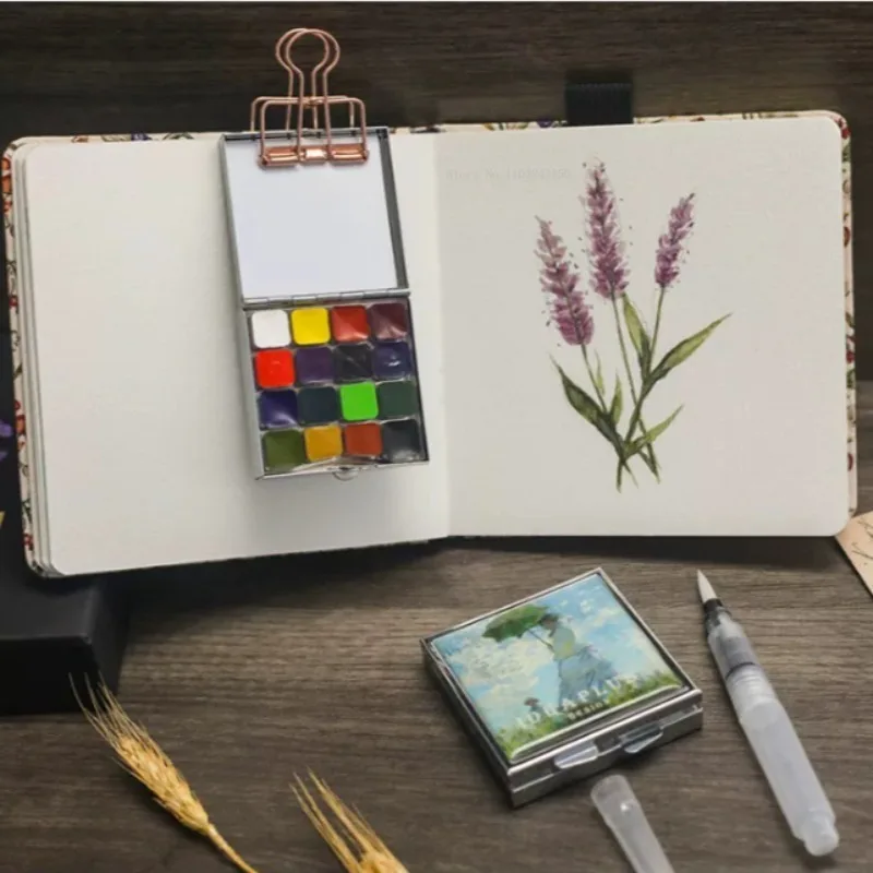 16/25 Color Holbein Mini Travel Solid Water Color Set Student Outdoor Sketching Painting Creation Portable Art Supplies Pigment