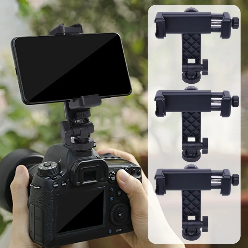 Telefon Stativ Mount Adapter, Universal Einstellbare Telefon Halter Clip für Selfie Stick Einbeinstativ Kamera, Stativ Halterung Ständer
