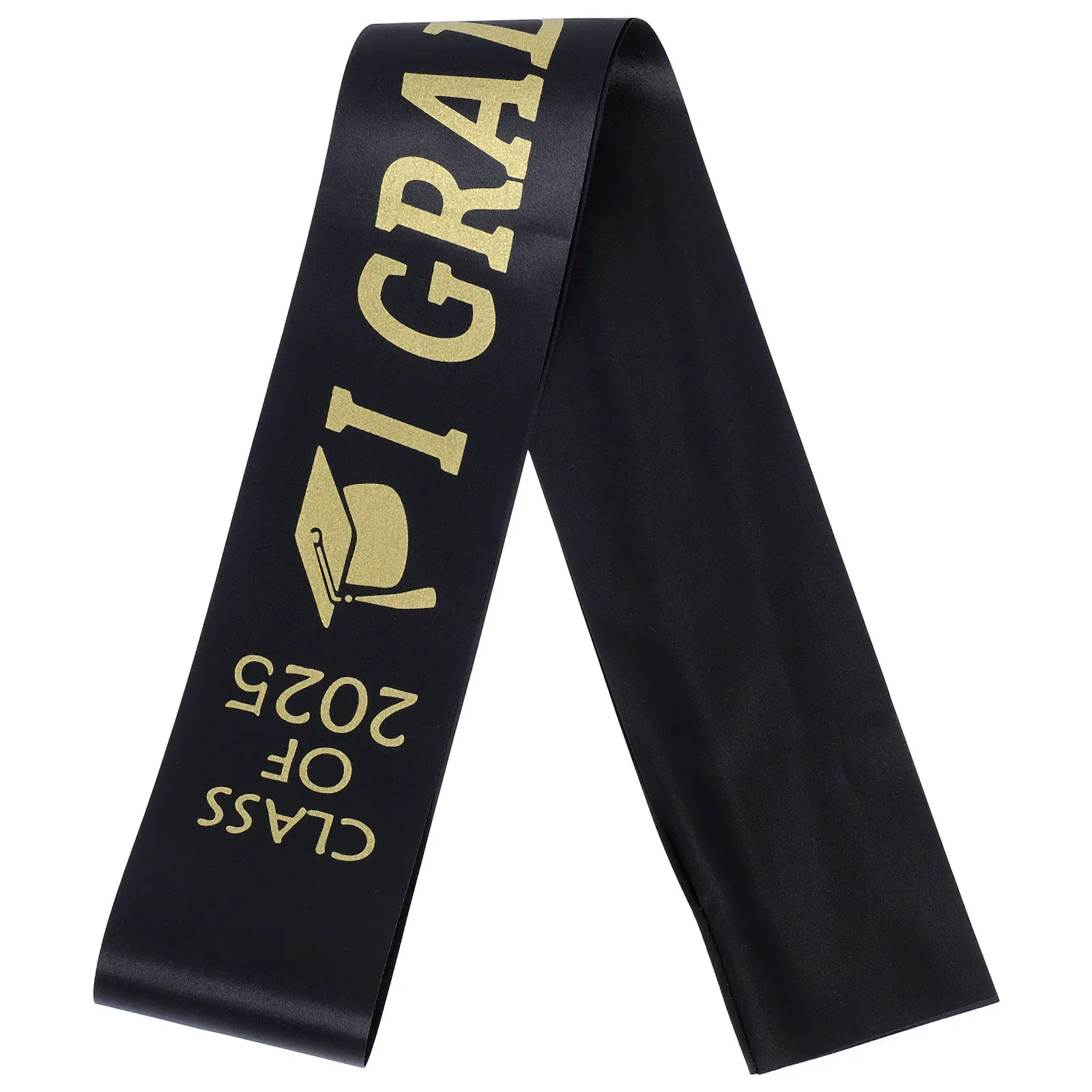 Graduation Sash Class of 2025 Elegant Adjustable Shoulder Ribbon for Women Senior Bachelor Grad Party Decoration Accessory Stole