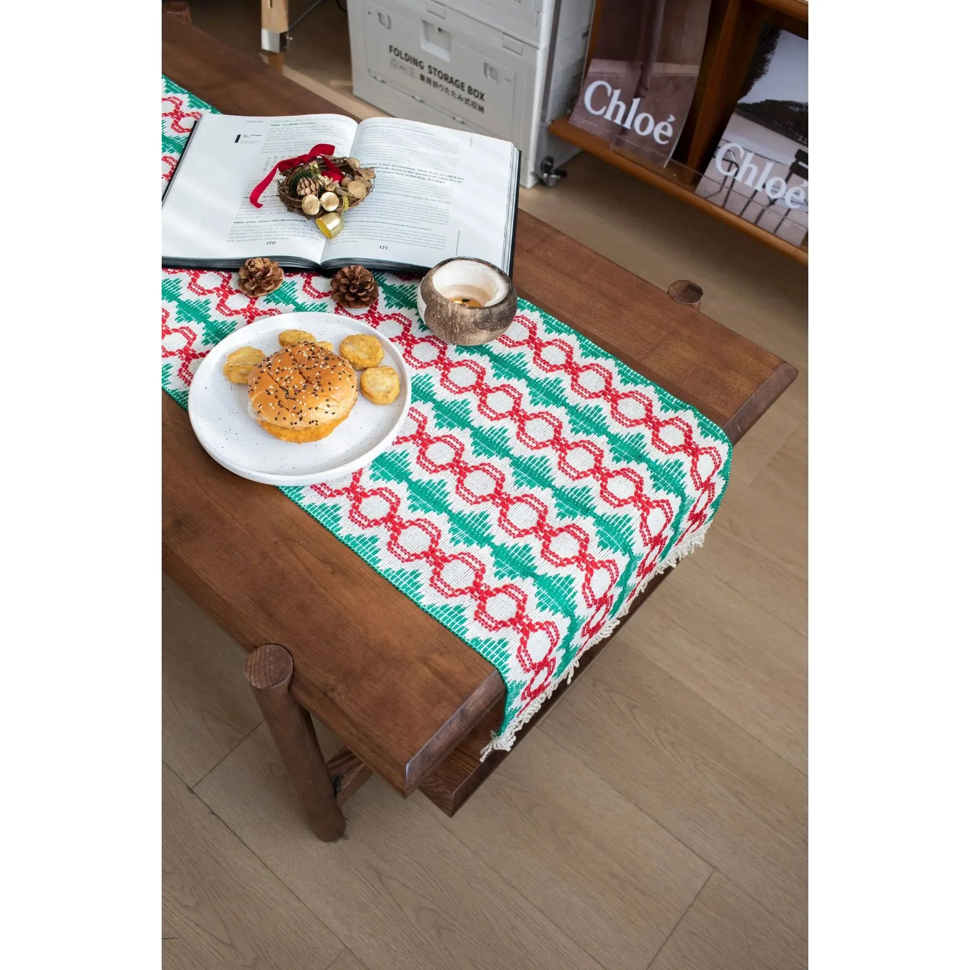 Vintage Tassel Tablecloth Insulation Table Mat Cover Towel Placemats Luxury Table Runner For Home Kitchen Dining Table Decor
