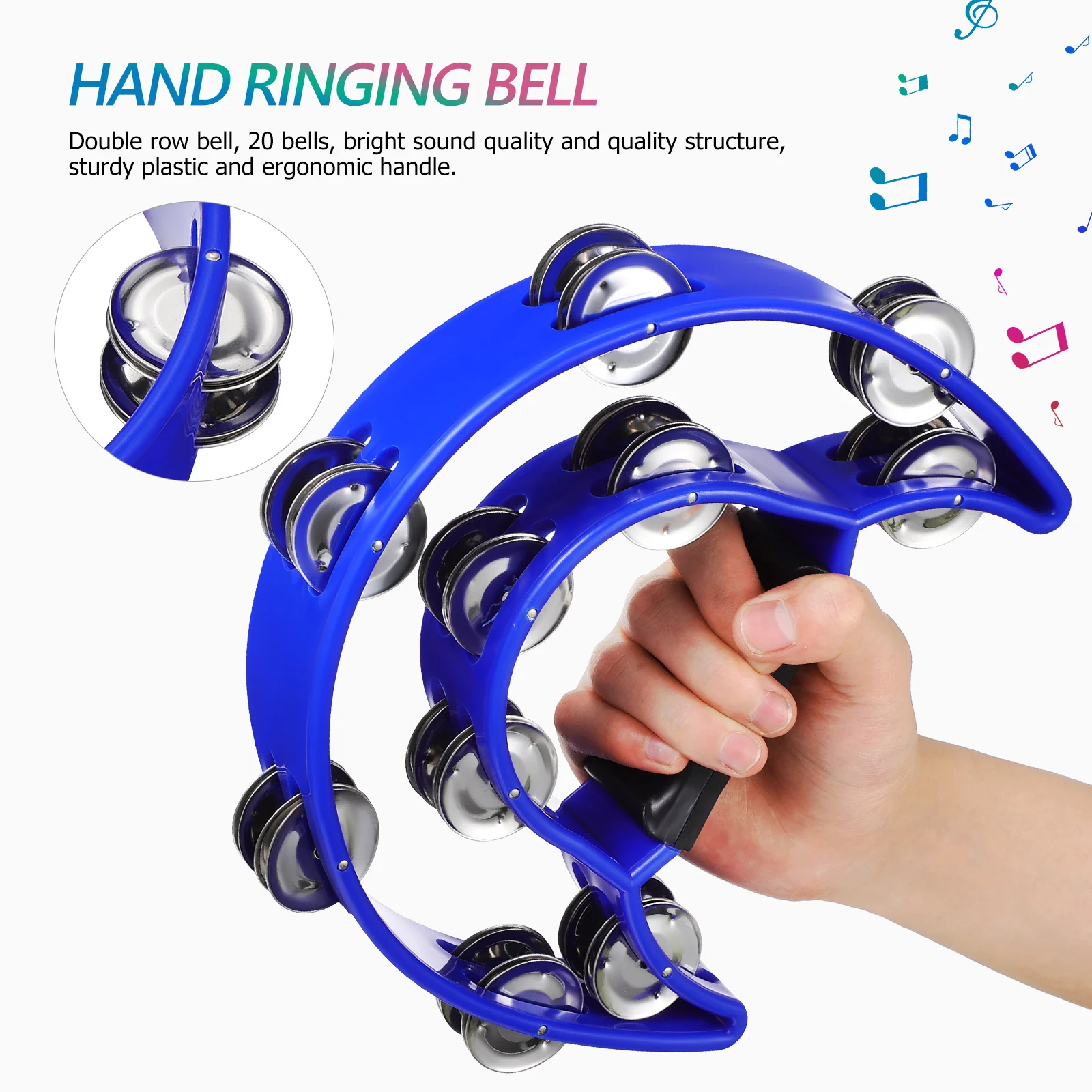 

8 Pcs ff Tambourines Egg ABS Stainless Steel Melodious Rhythm Instruments Gifts for Adults Kids Parties Music