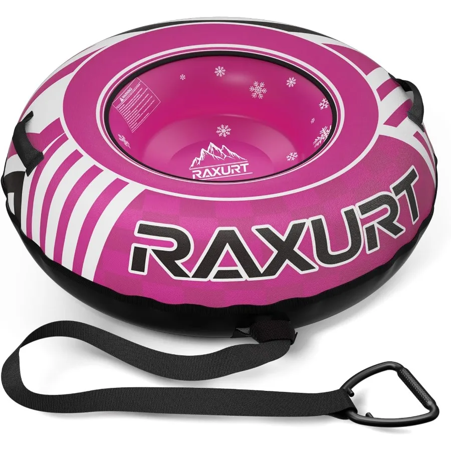 Robuuste sneeuwbuis met premium canvas hoes Opblaasbare sneeuwslee voor en volwassenen Verdikte bodem met sleepbare trekri