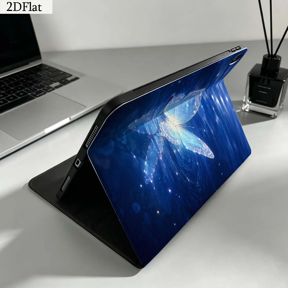 Blue Butterfly Water Ripple Gift For iPad Pro mini Air A16 A14 6 5 4 6th 7 7th 11th 9Gen 13 M5 11 A17 Pro M4 Inch Tablet Case