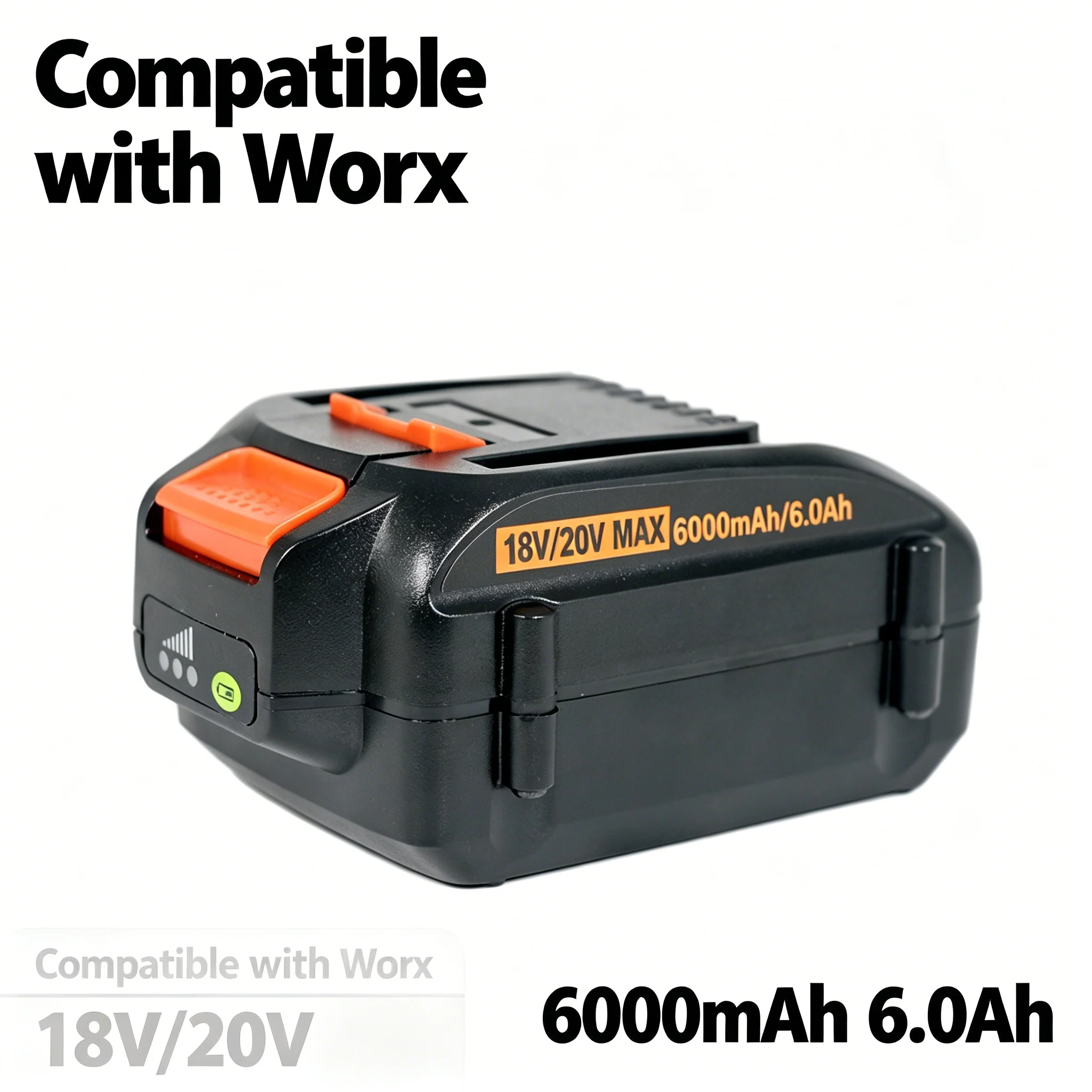 For worx 18V 6.0Ah/6000mAh Lithium battery Rechargeable WA3553 WA3551 WA3553.1 WA3570 for All WORX Electric and Garden Tools
