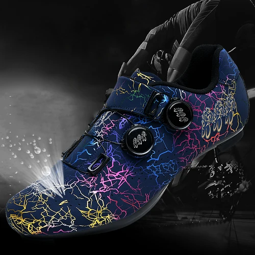 Imagen 2 del producto 2025 zapatos deportivos de ciclismo Mtb y tacos zapatos deportivos de ciclismo de velocidad para hombres zapatos planos de ciclismo de carretera Spd de carreras de montaña para mujeres